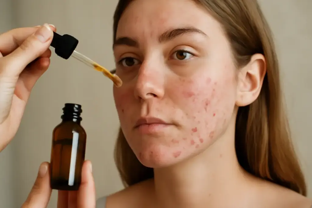 Olio di CBD sul viso: effetti reali su acne e rossori spiegati dagli esperti