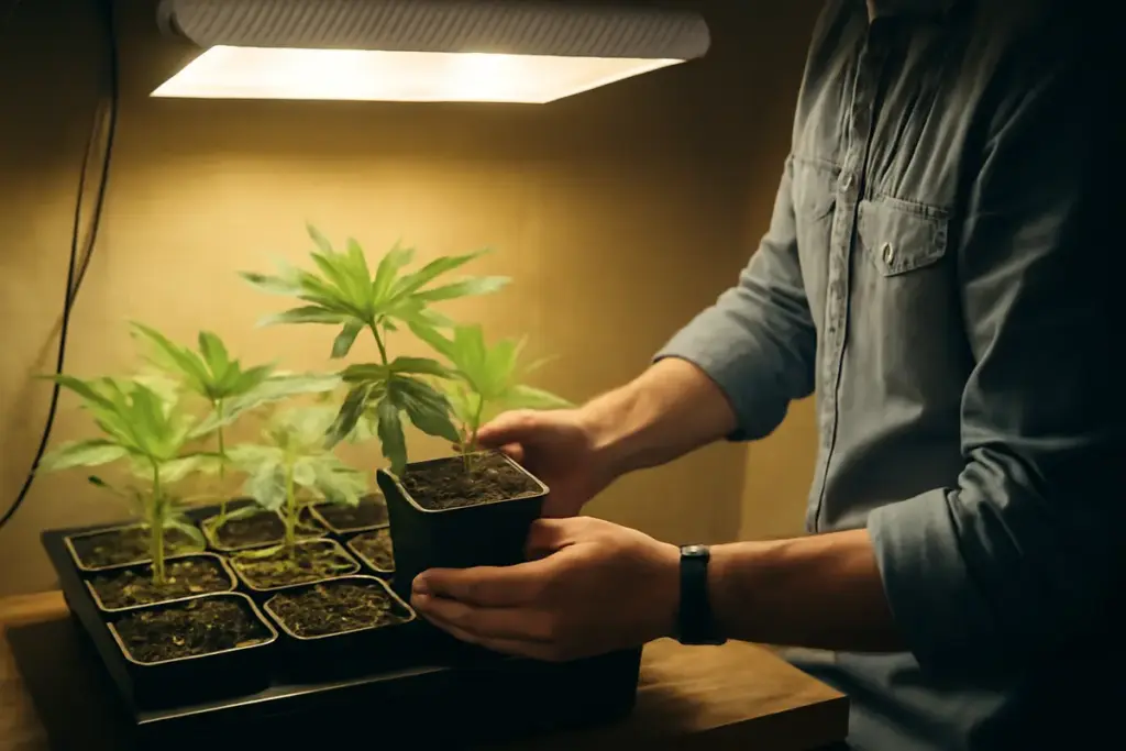Luce ideale per piantine di cannabis: la guida definitiva per evitare crescita stentata